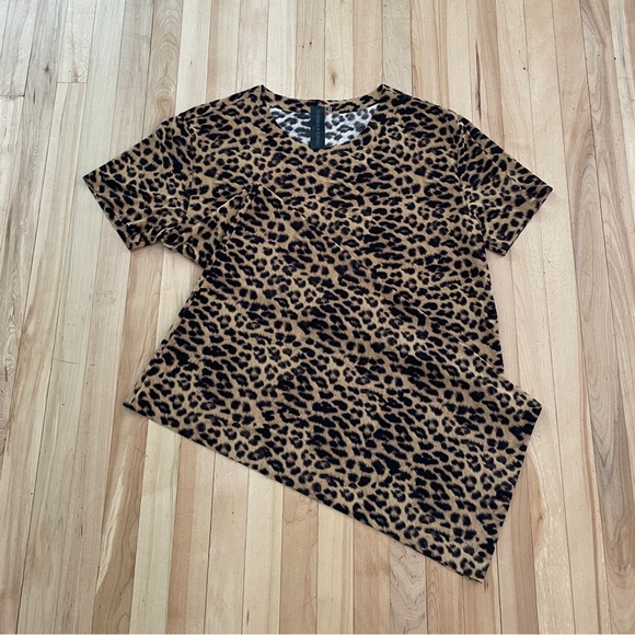 Norma Kamali Leopard Print T-Shirt Dress - Sz S (36) - Picture 2 of 14